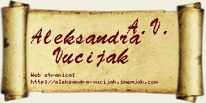 Aleksandra Vučijak vizit kartica